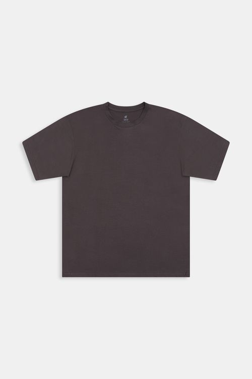 Camiseta masc mc super penteada chumbo cinza escuro