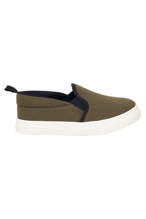 Tênis Slip On Infantil Masculino Caedu Verde Militar
