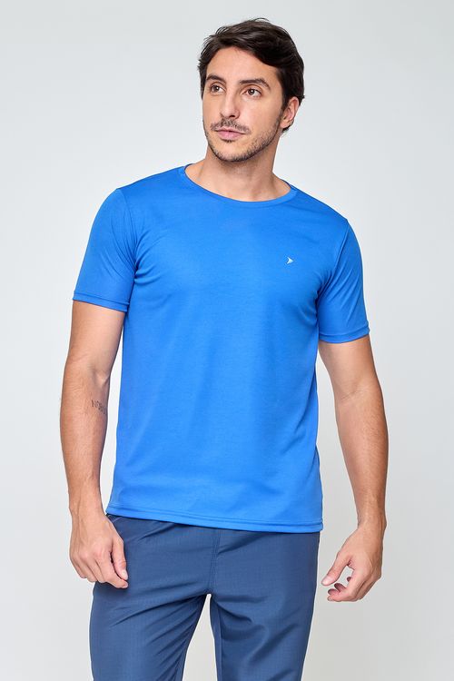 Camiseta masc m/c esporte dry tech azul azul medio