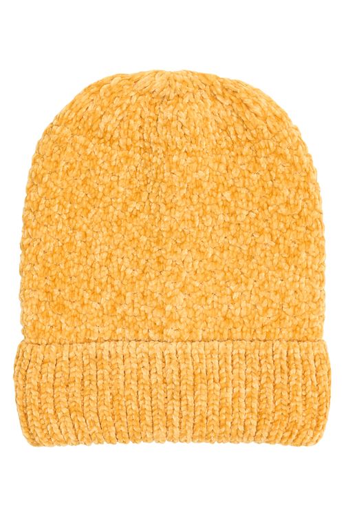Aces fem aio014 gorro chenille amarel amarelo escuro