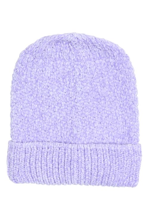Aces fem aio014a gorro chenille lilás lilas