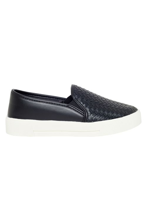 Tenis iate entrelaçado ial532 preto preto