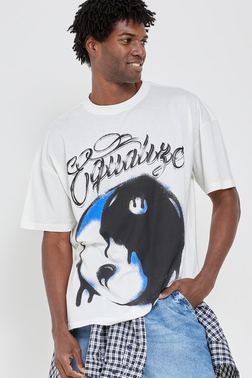 Camiseta Masculina Street Yin Yang Off White Caedu
