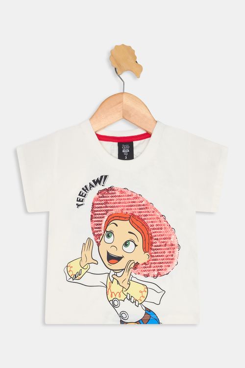 Blusa inf1/3nas toy story jessie strass off white