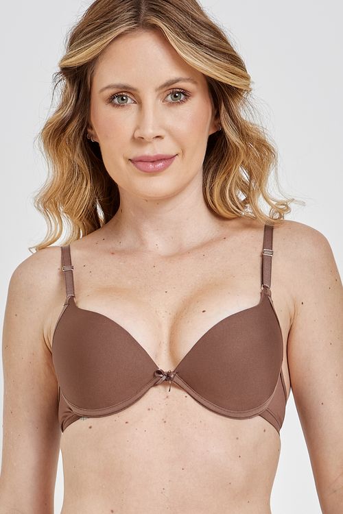 Soutien basico 301 pushup marrom marrom medio