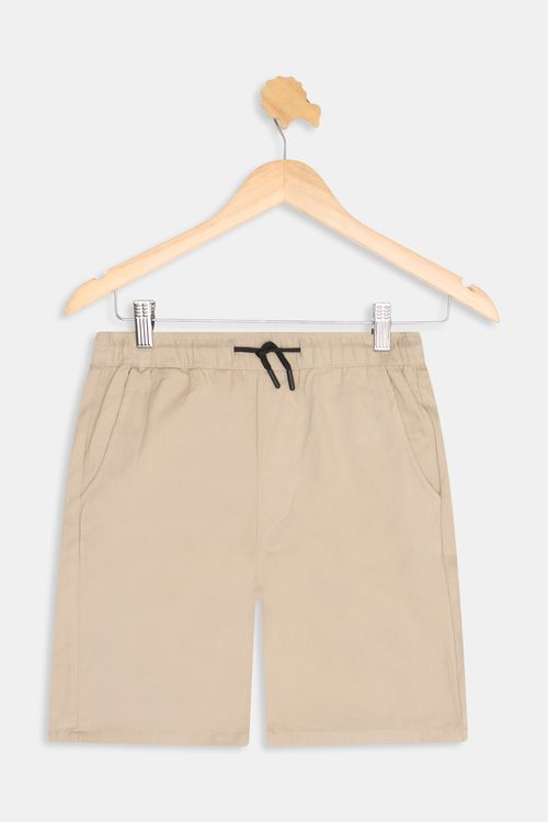 Bermuda Infantil Sarja Bege Claro Caedu - Conforto e Estilo