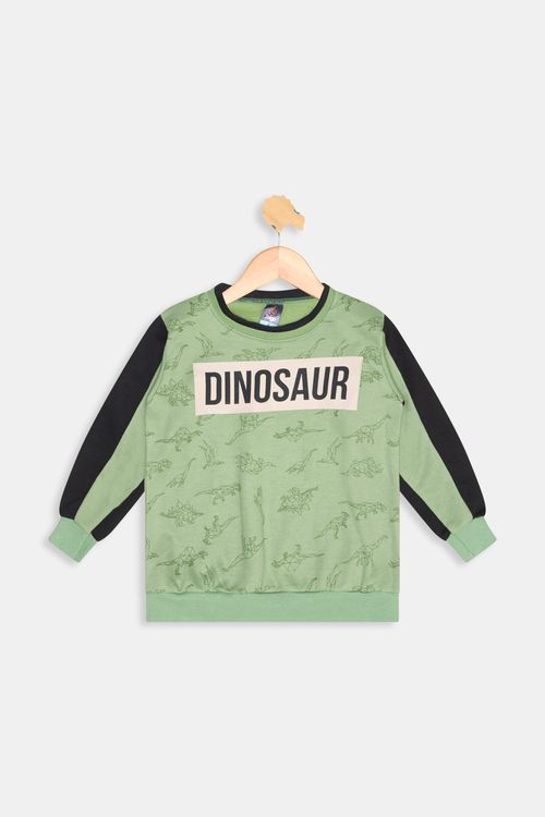 Blusao inf 4/8 nos 252533 dino mescla verde