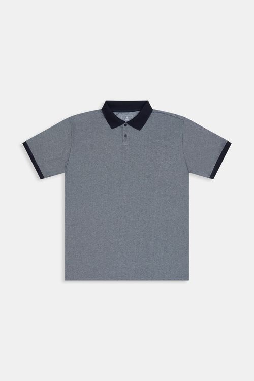 Polo Masculina Caedu Casual Piquet Marinho Escuro