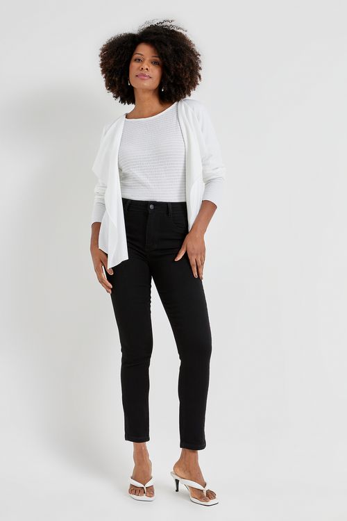 Calça Jeans Feminina Super Lipo Caedu Preta