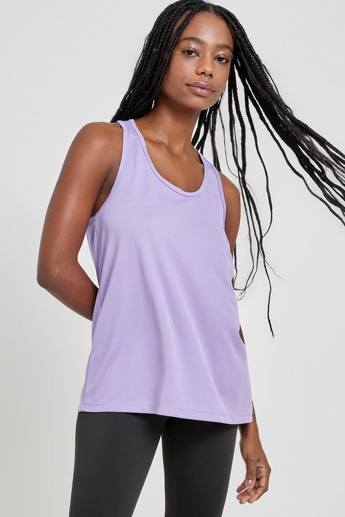 Top fem esp sm basic furadinho lilas lilas