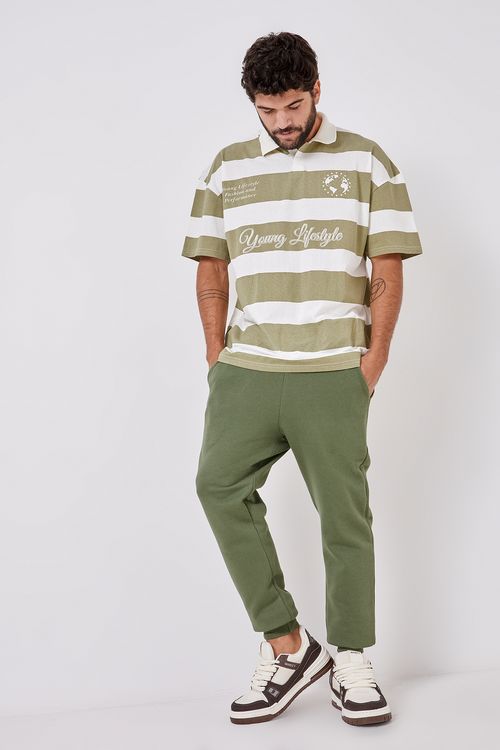 Calça Moletom Básica Masculina Caedu Verde Escuro