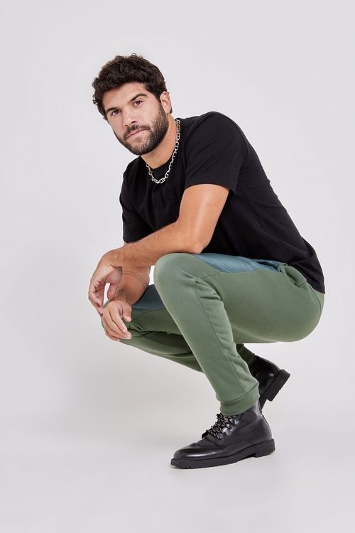 Masc street msa011 calca mol rec nylon verde escuro