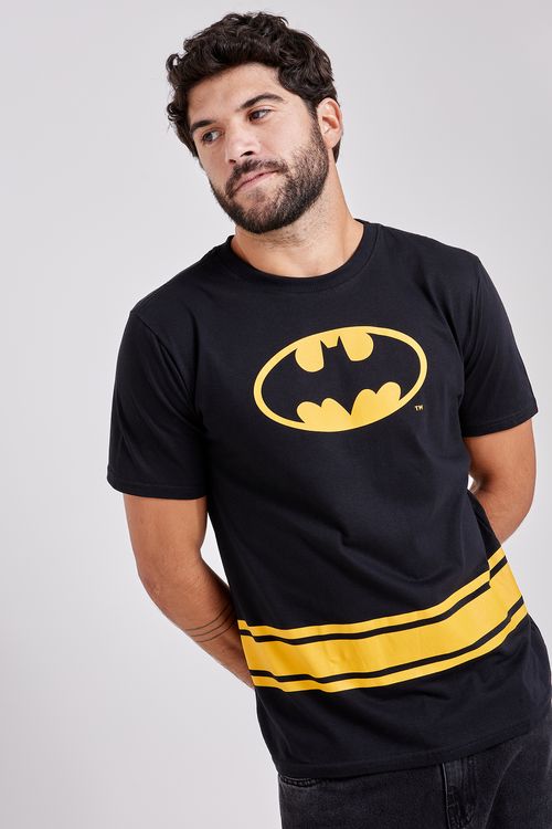Camiseta Masculina Batman Caedu Preta Meia Malha Promo