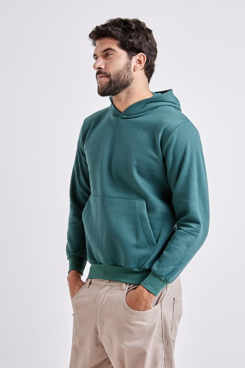 Blusa moletom street capuz verde verde medio