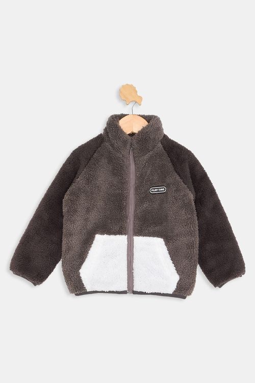 Inf 1/3 nos itm044 jaqueta sherpa simba off white