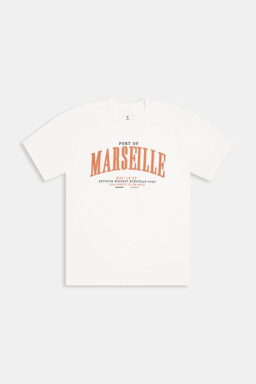 Camiseta masc super silk marseille off white
