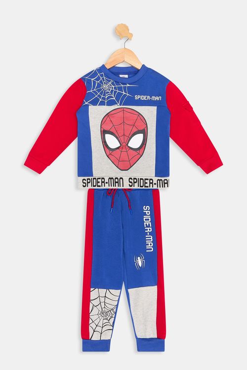 CONJ INF 1/3NOS BOAR420 MOL SPIDER MAN - AZUL MEDIO