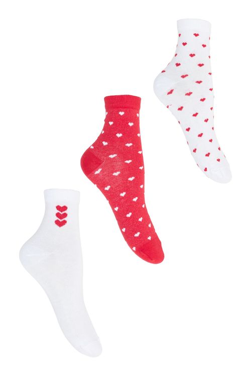Kit meia fem cm - love - 34-38 estampado