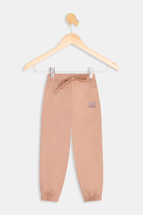 Calça inf1/3nos moletom marrom patch ita marrom claro