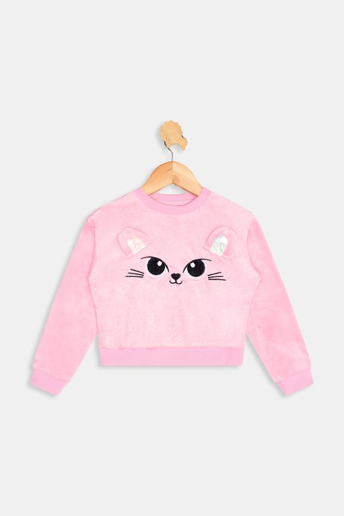 Inf 4/8 nas ibm063 blusa plush bordado rosa claro