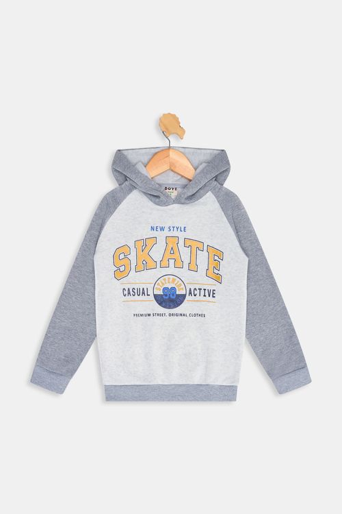 Inf 4/8nas itm049 blusa mol capuz skate cinza claro mescla