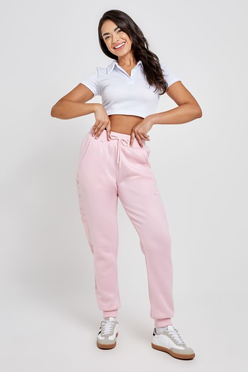 Calça Moletom Feminina Rosa