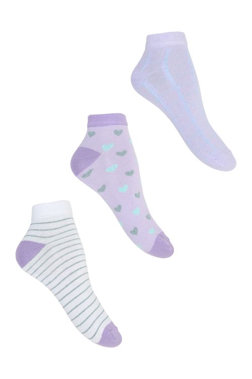 Kit meia fem s - xadrez - 34-38 estampado