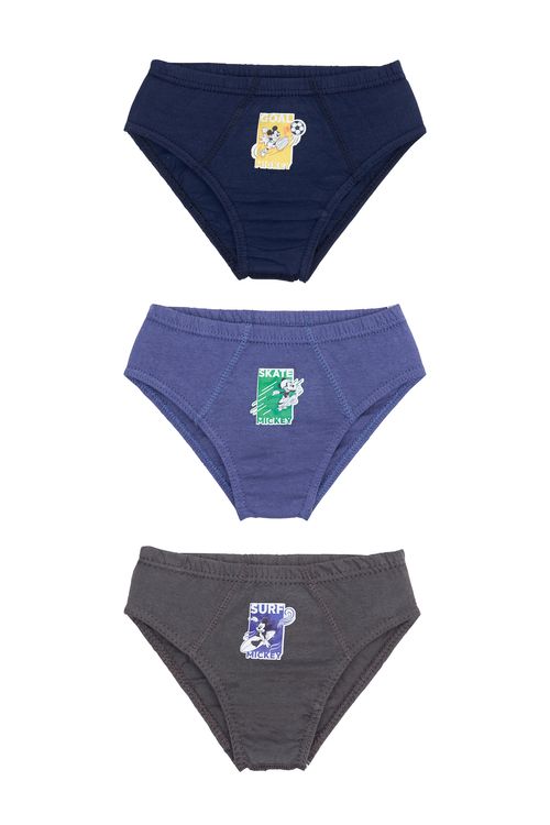 Kit cueca mickey 3x1- tam 2 sortido
