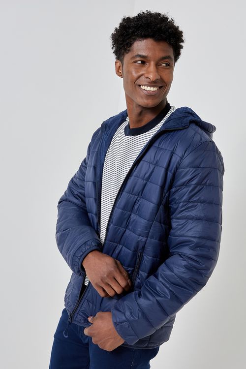 Masc promo cas mcj002a jaqueta puffer ca azul escuro