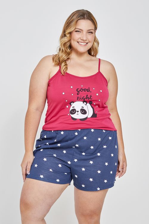 Pijama fpm ct alca panda rosa escuro