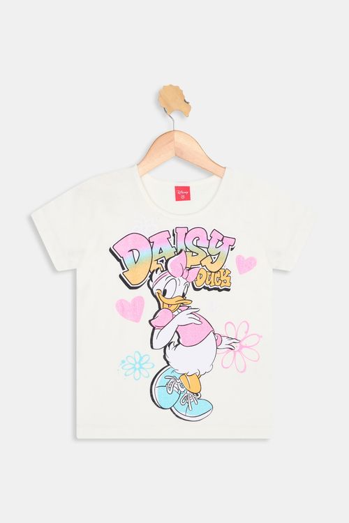 Blusa Infantil Margarida Disney Caedu Mescla Off White