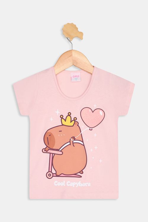 Blusa inf4/8nas mm silk capivara rosa c rosa claro