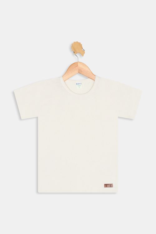 Camiseta m/c inf 4/8 nos liso off white off white