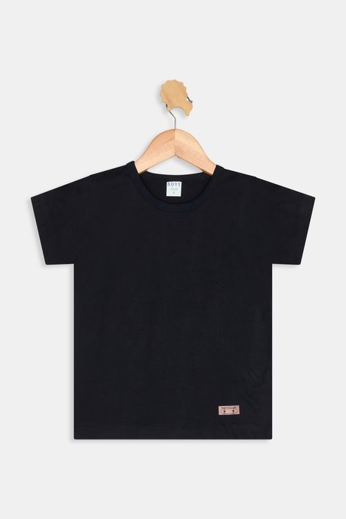 Camiseta m/c inf 4/8 nos liso preto itt5 preto