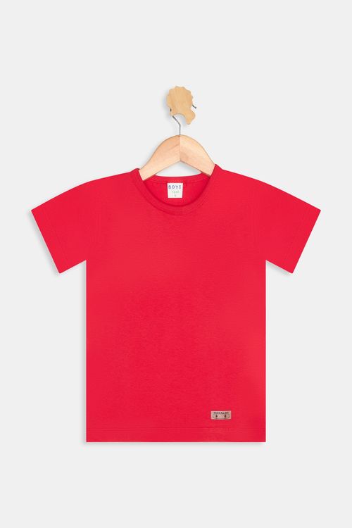 Camiseta m/c inf 4/8 nos liso vermelho m vermelho medio