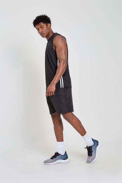 Bermuda masc esporte rib preto preto