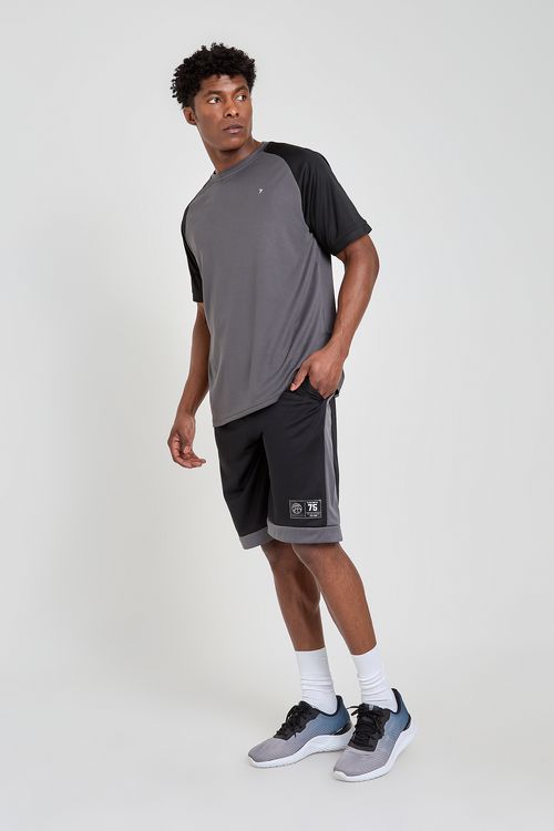 Masc esp meh014 short microf basquete pt preto