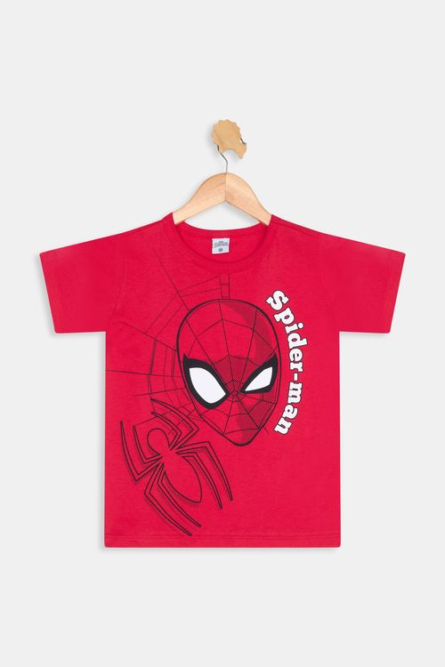 Top Malha Infantil Spider-Man Vermelho Claro Caedu