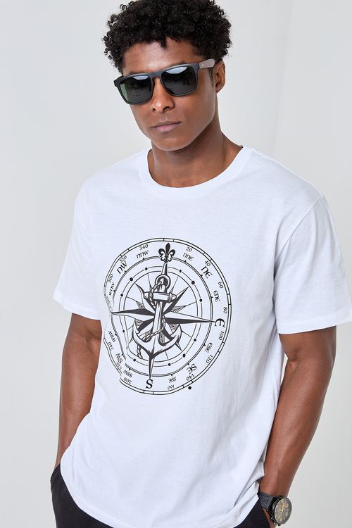 Camiseta masc mesa mc rosa ventos branca branco