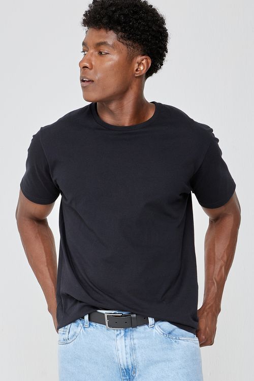 Camiseta masc cas mc premium pent preto preto
