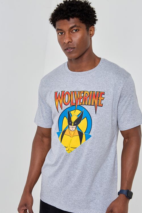 Camiseta masc promo mc wolverine mescla cinza claro mescla