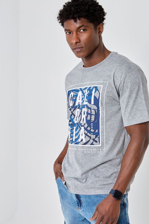 Camiseta masc promo mesa mc calif mescla cinza claro mescla