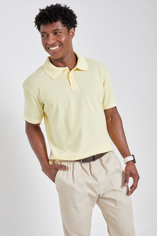 Polo masc promo piquet s/bolso amarelo c amarelo claro
