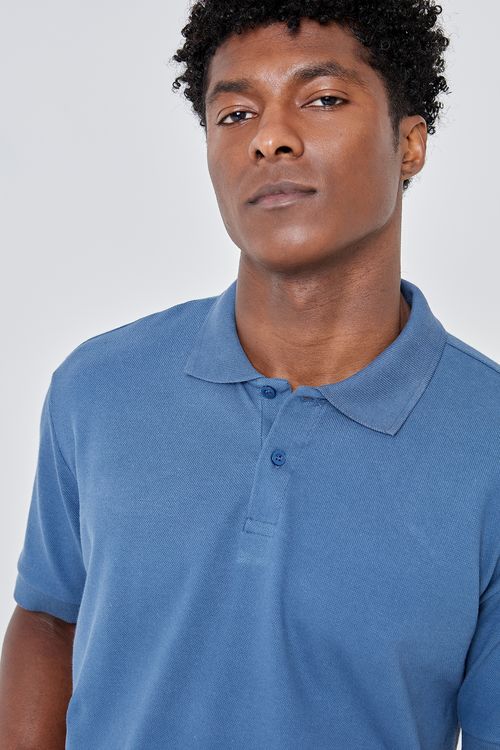 Polo masc promo piquet s/bolso azul medi azul medio