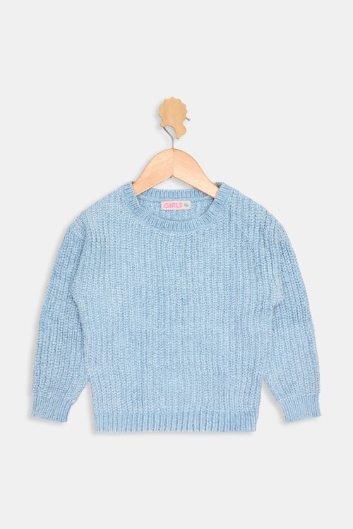 Inf 4/8nas ibs007 sueter chenille lu lil azul claro