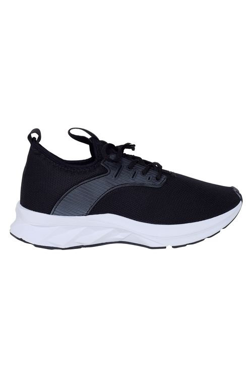 Tênis Jogging Masculino Caedu JM009 Preto Solado Branco