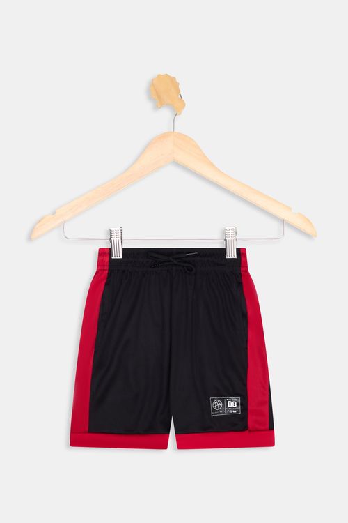 Bermuda Infantil Caedu Basquete Preta Microfibra