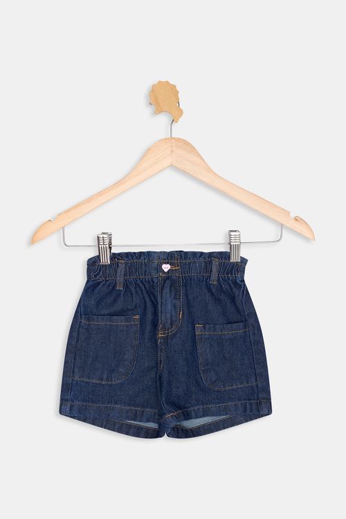 Shorts jeans inf 4/8 nas jeans clochard jeans azul escuro