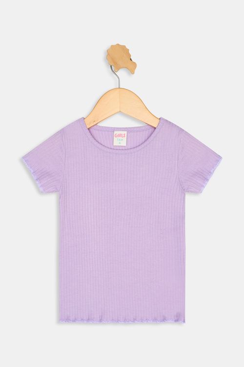 Blusa inf4/8nas rib liso lilas lilas