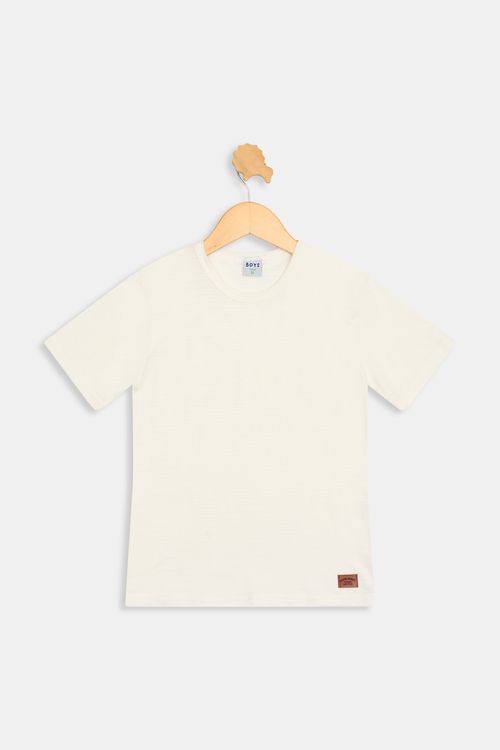 Camiseta Infantil Caedu Off-White Algodão Menino